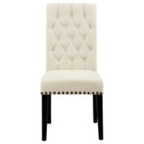 Alana Fabric Upholstered Dining Side Chair Beige (Set of 2) - Home Elegance USA