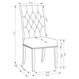 Alana Fabric Upholstered Dining Side Chair Beige (Set of 2) - Home Elegance USA