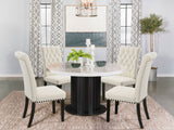 Alana Fabric Upholstered Dining Side Chair Beige (Set of 2) - Home Elegance USA