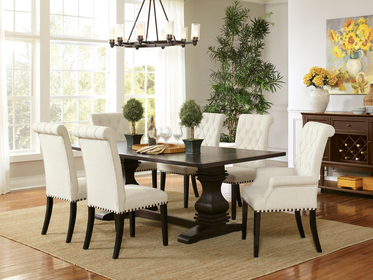 Alana Fabric Upholstered Dining Side Chair Beige (Set of 2) - Home Elegance USA