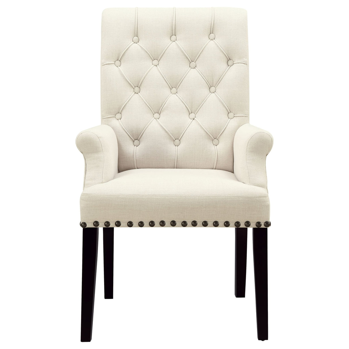 Alana Tufted Back Upholstered Arm Chair Beige | Coaster - 190163 - Home Elegance USA - 3