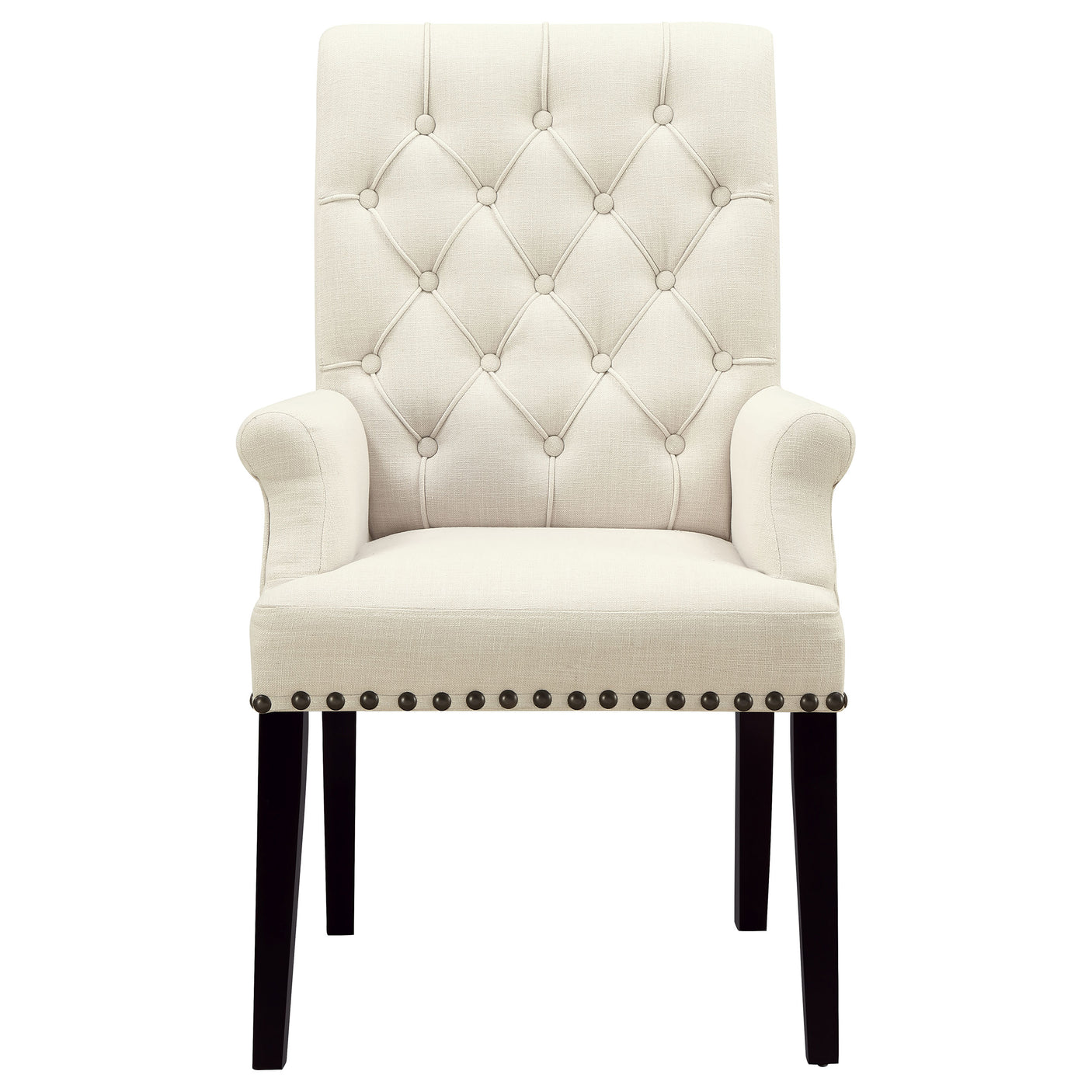 Arm Chair - Alana Tufted Back Upholstered Arm Chair Beige