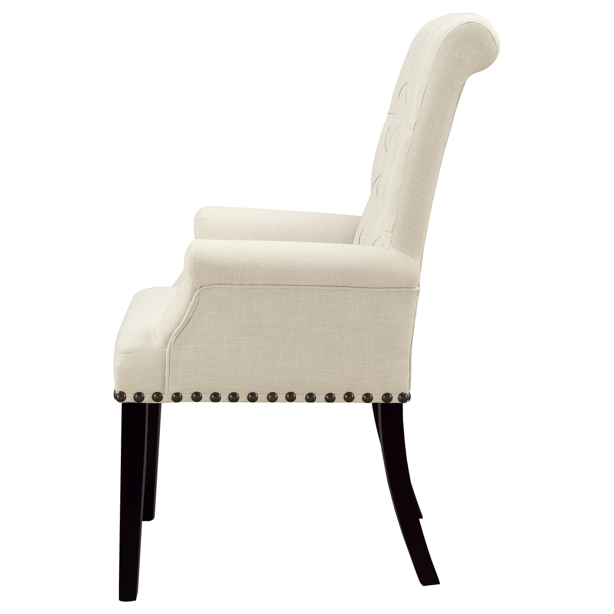 Alana Fabric Upholstered Dining Arm Chair Beige - Home Elegance USA