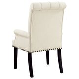 Arm Chair - Alana Tufted Back Upholstered Arm Chair Beige