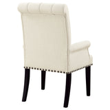 Arm Chair - Alana Tufted Back Upholstered Arm Chair Beige