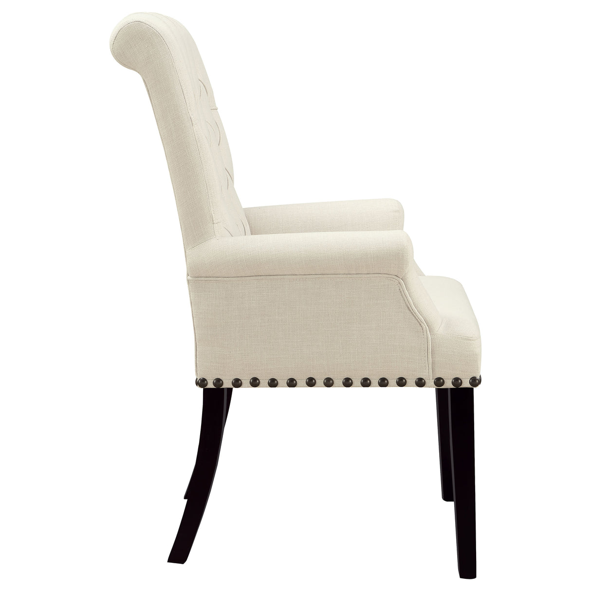 Alana Fabric Upholstered Dining Arm Chair Beige - Home Elegance USA