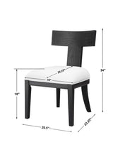 Idris Armless Chair White & Black - White / Black by Uttermost - View 10