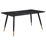 Dining Table - Zetta Rectangular Dining Table Black and Gold