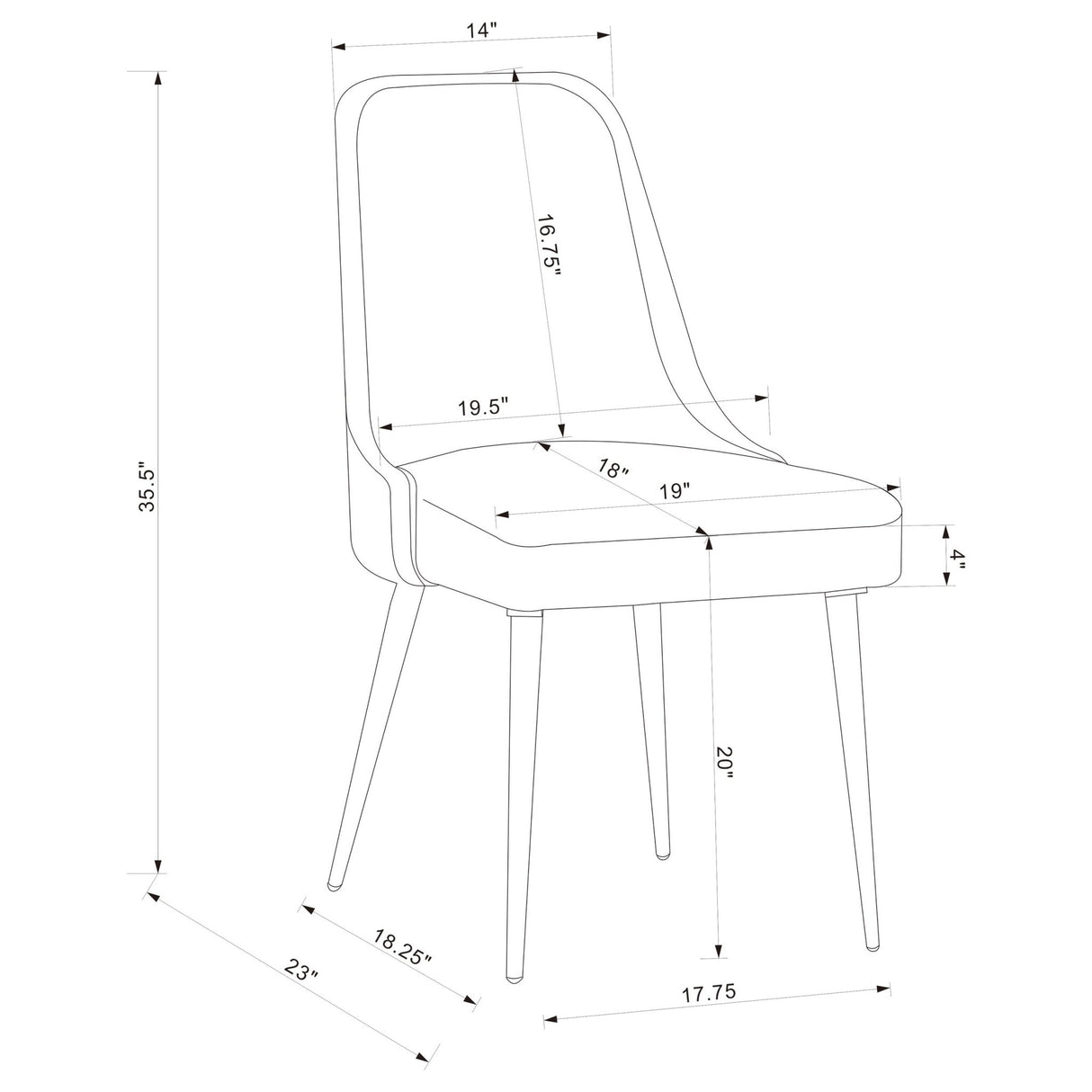 Alan Upholstered Dining Chairs Grey (Set of 2) | Coaster | Home Elegance USA