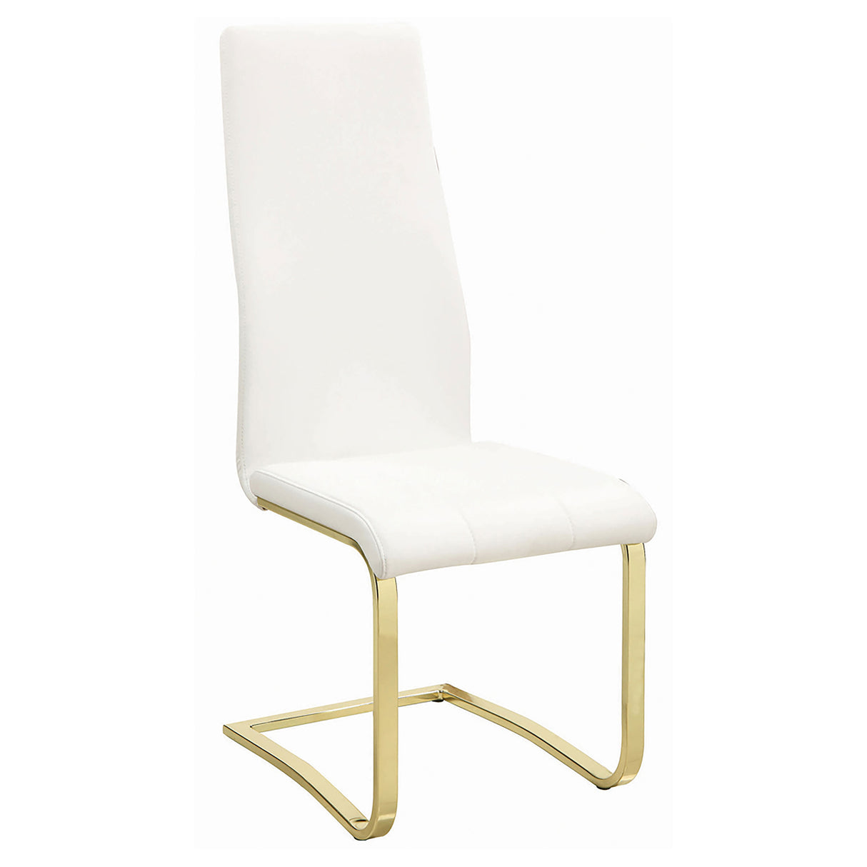 Side Chair - Montclair Side Chairs White and Rustic Brass (Set of 4)