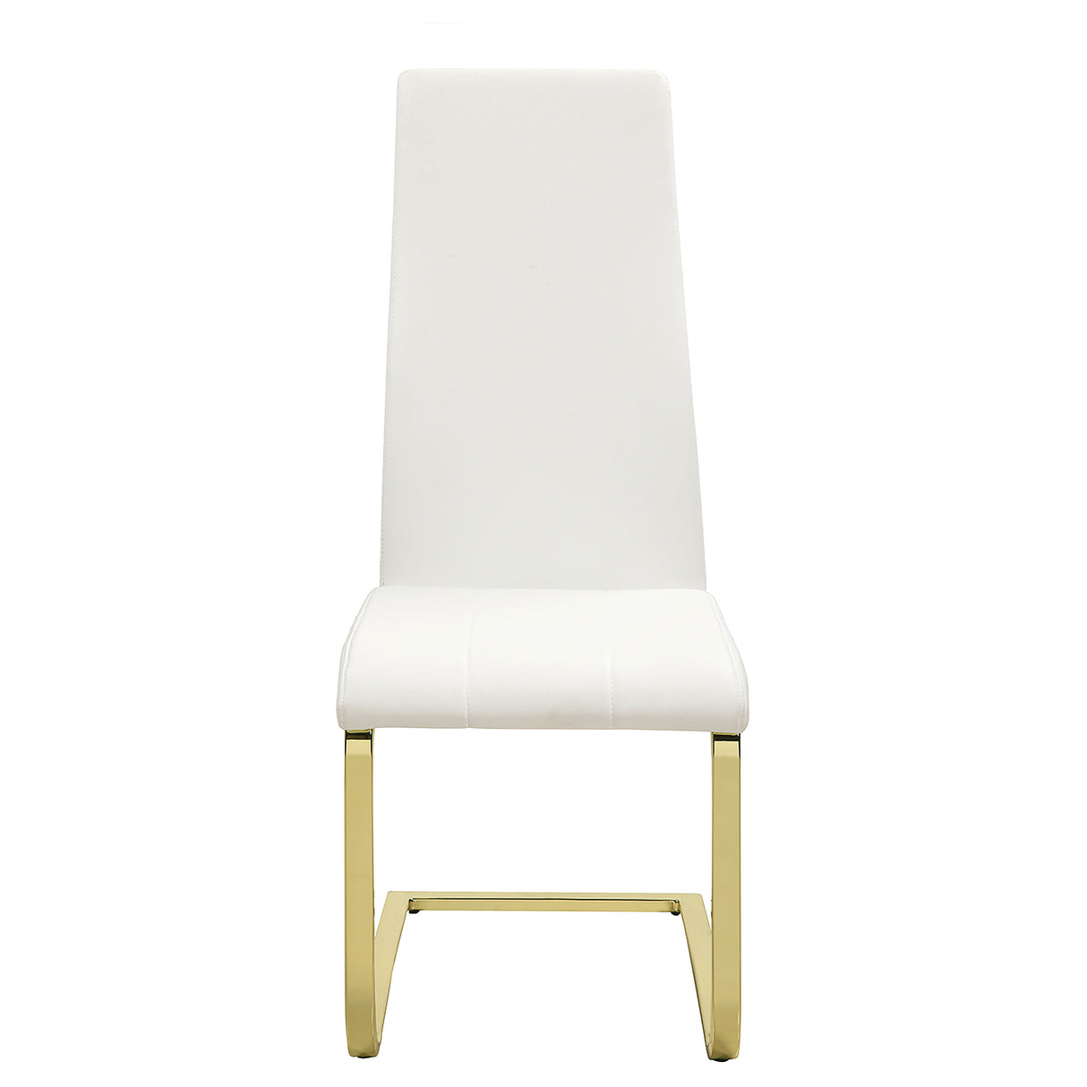 Side Chair - Montclair Side Chairs White and Rustic Brass (Set of 4)