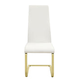 Side Chair - Montclair Side Chairs White and Rustic Brass (Set of 4)