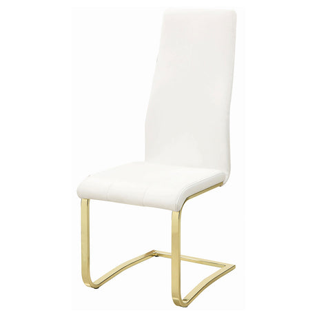 Side Chair - Montclair Side Chairs White and Rustic Brass (Set of 4)