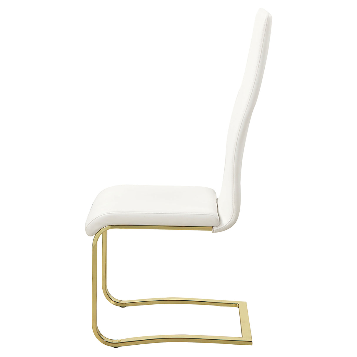 Side Chair - Montclair Side Chairs White and Rustic Brass (Set of 4)