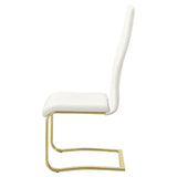 Side Chair - Montclair Side Chairs White and Rustic Brass (Set of 4)