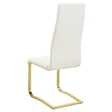 Side Chair - Montclair Side Chairs White and Rustic Brass (Set of 4)