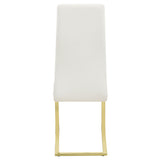 Side Chair - Montclair Side Chairs White and Rustic Brass (Set of 4)