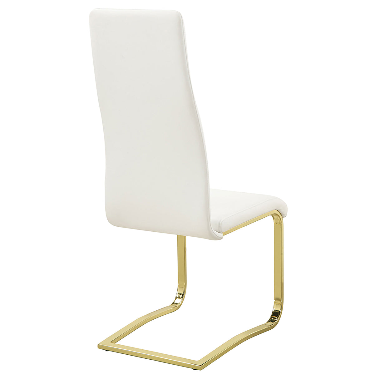 Side Chair - Montclair Side Chairs White and Rustic Brass (Set of 4)