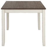 Fortress 7 - piece Dining Set Chestnut and Vintage White | Coaster | Home Elegance USA