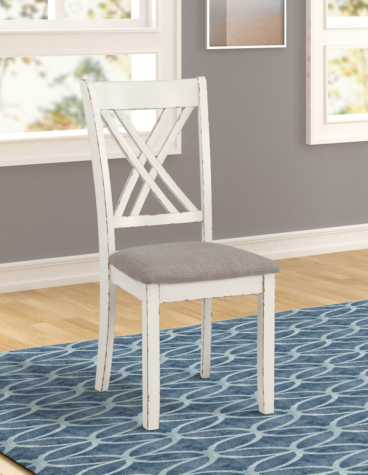 Fortress 7 - piece Dining Set Chestnut and Vintage White | Coaster | Home Elegance USA