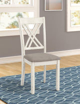 Fortress 7 - piece Dining Set Chestnut and Vintage White | Coaster | Home Elegance USA