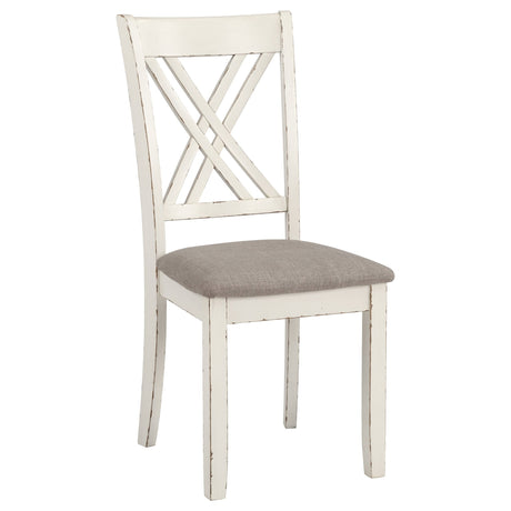 Fortress 7 - piece Dining Set Chestnut and Vintage White | Coaster | Home Elegance USA