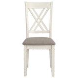 Fortress 7 - piece Dining Set Chestnut and Vintage White | Coaster | Home Elegance USA