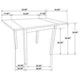 Dining Table - Kelso Rectangular Dining Table with Drop Leaf Cappuccino