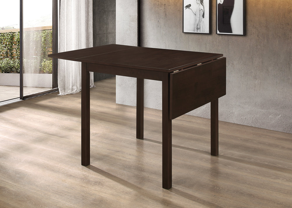 Dining Table - Kelso Rectangular Dining Table with Drop Leaf Cappuccino