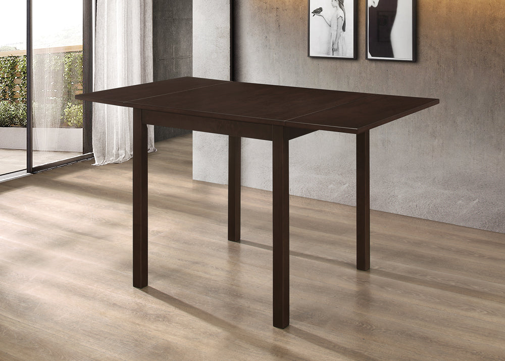 Dining Table - Kelso Rectangular Dining Table with Drop Leaf Cappuccino