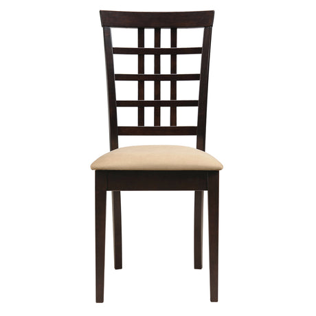 Side Chair - Kelso Lattice Back Dining Chairs Cappuccino (Set of 2)