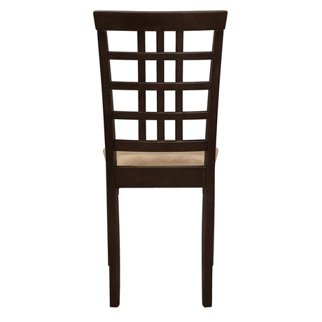 Side Chair - Kelso Lattice Back Dining Chairs Cappuccino (Set of 2)