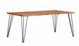 Dining Table - Sherman Rectangular Dining Table Natural Acacia and Matte Black