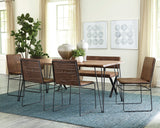 Dining Table - Sherman Rectangular Dining Table Natural Acacia and Matte Black