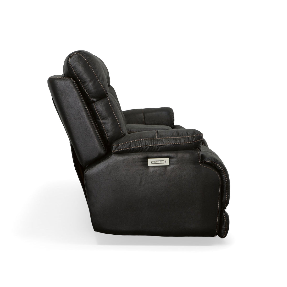 Clive Power Reclining Loveseat With Console, Power Headrests & Lumbar - Peppercorn | Flexsteel