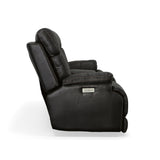 Clive Power Reclining Loveseat With Console, Power Headrests & Lumbar - Peppercorn | Flexsteel