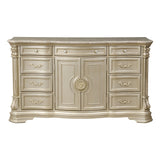 Antoinetta Dresser Marble Top with 9-Drawer in Champagne Finish – Homelegance 1919NC-5