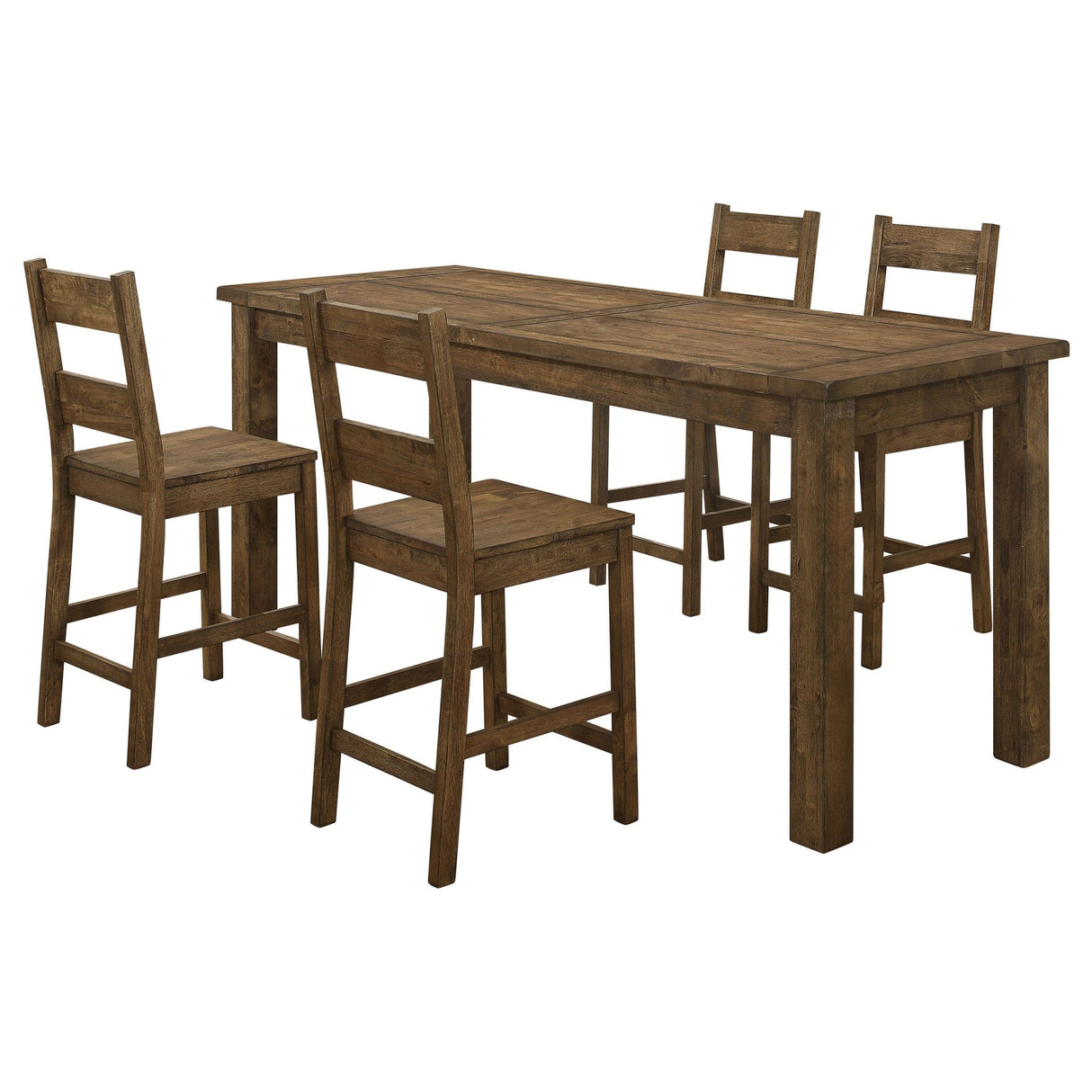 Coleman 5 - piece Counter Height Dining Set Rustic Golden Brown | Coaster | Home Elegance USA