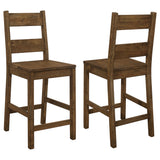 Counter Stool - Coleman Counter Height Stools Rustic Golden Brown (Set of 2)