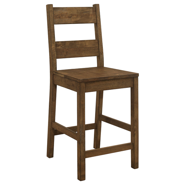 Counter Stool - Coleman Counter Height Stools Rustic Golden Brown (Set of 2)