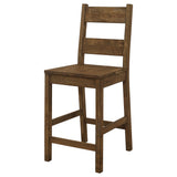 Counter Stool - Coleman Counter Height Stools Rustic Golden Brown (Set of 2)