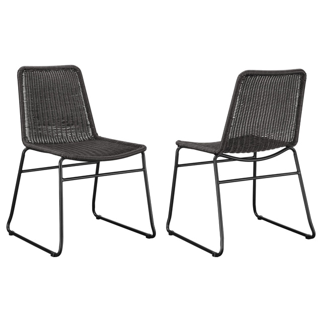 Dacy Upholstered Dining Chairs (Set of 2) Brown and Sandy Black | Coaster | Home Elegance USA