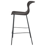 Bar Stool - Mckinley Upholstered Bar Stools with Footrest (Set of 2) Brown and Sandy Black