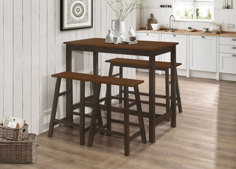 Connie 4 - piece Counter Height Set Chestnut and Dark Brown | Coaster | Home Elegance USA