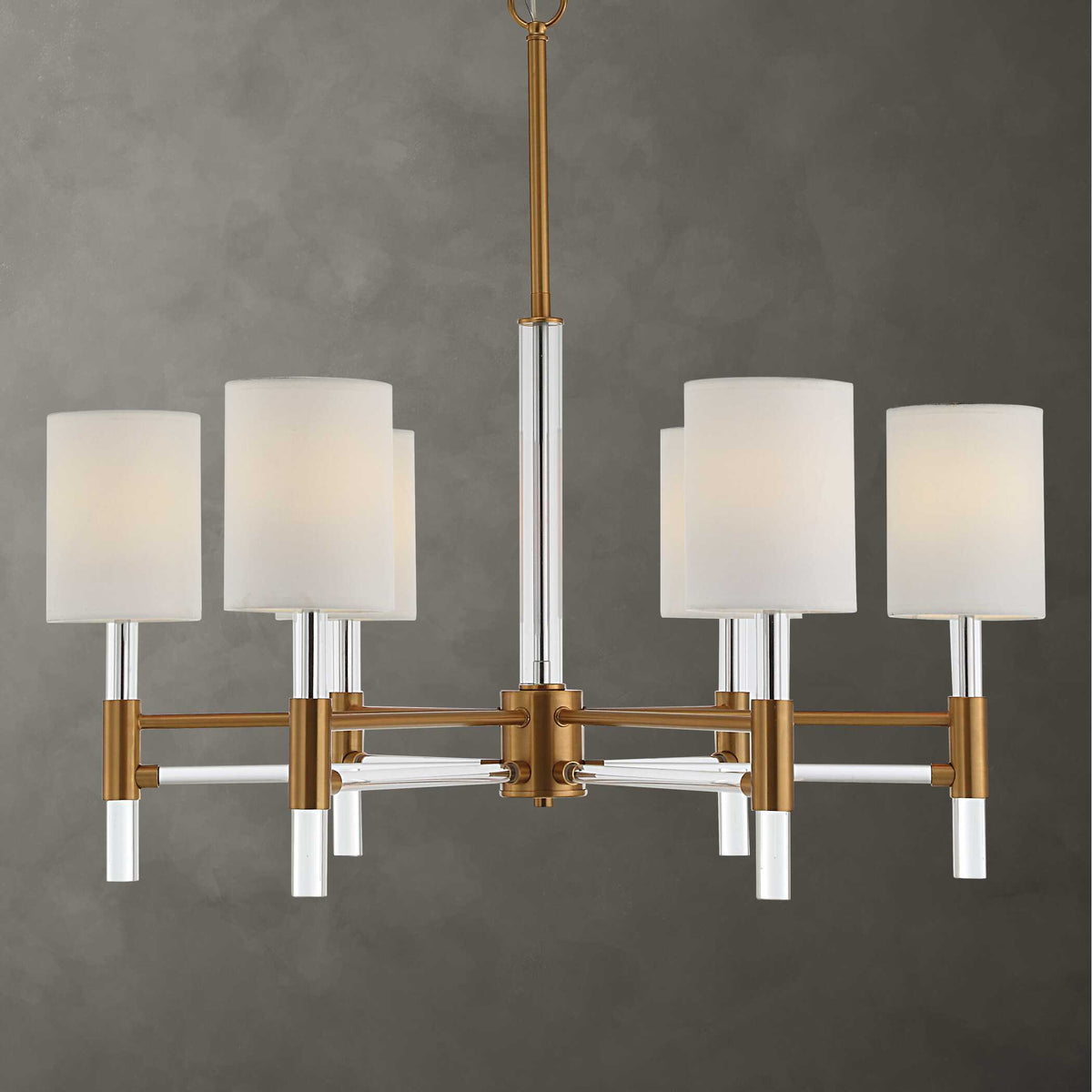 Welkin 6 Light Modern Chandelier - Gold by Uttermost - View 2