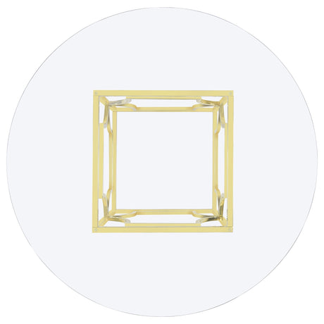 Dining Table - Starlight Round Glass Top Dining Table Clear and Brass