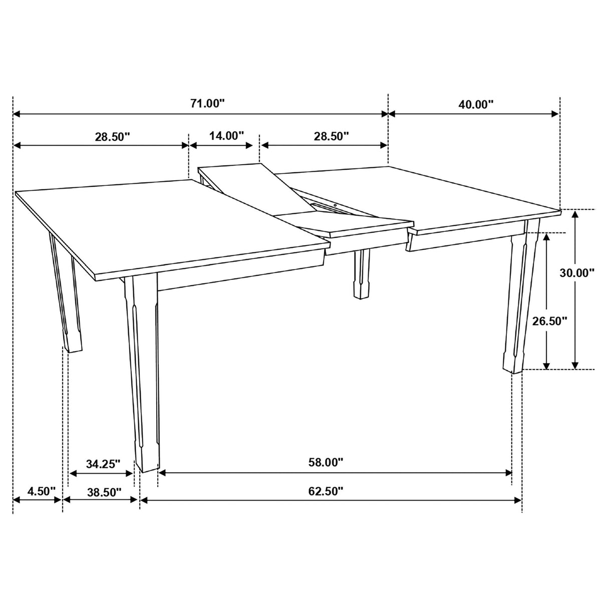 Kirby 5 - piece Dining Set Natural and Rustic Off White | Coaster | Home Elegance USA