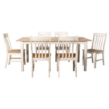 Kirby 7 - piece Dining Set Natural and Rustic Off White | Coaster | Home Elegance USA