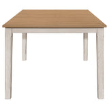 Dining Table - Kirby Rectangular Dining Table with Butterfly Leaf Natural and Rustic Off White