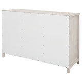 Sideboard - Kirby 3-drawer Rectangular Server with Adjustable Shelves Natural and Rustic Off White